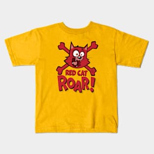 Red Cat Roar Kids T-Shirt